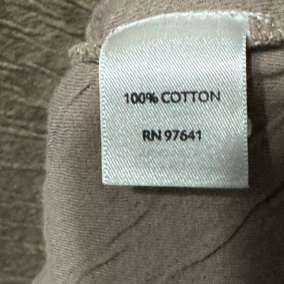 J. Jill sz XL taupe scoop neck cotton textured long sleeve comfy neutral tunic - Picture 5 of 7